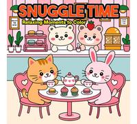 Snuggle Time: A Cute and Cozy Kawaii Animal Coloring Book for Relaxation and Stress Relief | Adorable Cats, Bunnies, and Cozy Scenes for Kids, Teens, and Adults