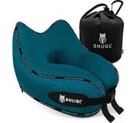 SNUGL Cuscino da Viaggio Ergonomico - Cuscino Aereo in Memory Foam - Cuscino Cervicale da Viaggio - Cuscino Cervicale per Dormire (Verde Petrolio - Adulto Regolare)