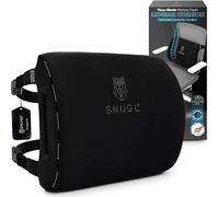 SNUGL Cuscino Lombare Supporto Schiena per Sedia da Ufficio | Cuscino Ortopedico in Memory Foam | Correttore Postura Uomo Donna | Cuscino Sedile Auto | Accessorio Ergonomico per Ufficio (Nero)