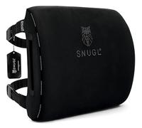 SNUGL Cuscino Lombare Supporto Schiena per Sedia da Ufficio | Cuscino Ortopedico in Memory Foam | Correttore Postura Uomo Donna | Cuscino Sedile Auto | Accessorio Ergonomico per Ufficio (Nero)
