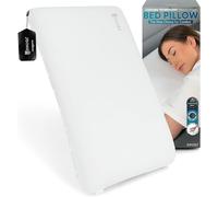 SNUGL Cuscino memory foam rinfrescante - Cuscino ortopedico per chi dorme di lato, supporto per collo, schiena e spalle, con fodera ipoallergenica lavabile (Medio - Bianco)