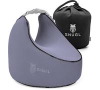 SNUGL cuscino per ginocchia in memory foam - cuscino ortopedico anti-sciatica per dormire di lato | supporto per gambe e schiena con fascia regolabile e federa traspirante rinfrescante (grigio)
