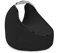 SNUGL cuscino per ginocchia in memory foam - cuscino ortopedico anti-sciatica per dormire di lato | supporto per gambe e schiena con fascia regolabile e federa traspirante rinfrescante (nero)