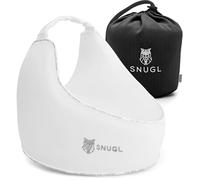 SNUGL cuscino per ginocchia in memory foam - cuscino ortopedico anti-sciatica per dormire di lato | supporto per gambe e schiena con fascia regolabile e federa traspirante rinfrescante (bianco)