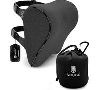SNUGL Cuscino Poggiatesta per Auto Cuscino Cervicale in Memory Foam - Supporto per la Testa del Sedile Auto con Due Cinghie Regolabili e Fodera Rimovibile, Cuscino Ergonomico per Auto (Grigio)