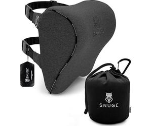 SNUGL Cuscino Poggiatesta per Auto Cuscino Cervicale in Memory Foam - Supporto per la Testa del Sedile Auto con Due Cinghie Regolabili e Fodera Rimovibile, Cuscino Ergonomico per Auto (Grigio)