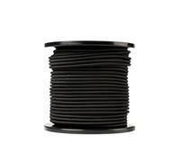 SNURO Corda elastica rotonda (6mm, 100M, nero) - Qualità professionale - Resistente alle intemperie e riutilizzabile - Forza di rottura 80kg