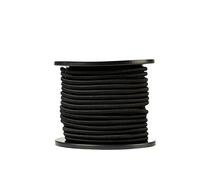 SNURO Corda elastica rotonda (8mm, 50M, nero) - Qualità professionale - Resistente alle intemperie e riutilizzabile - Forza di rottura 80kg