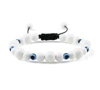 snxjaidszx Braccialetti chakra con perle chakra in opale naturale, occhio di gatto, per donne e, 17cm, Pietra Pelle
