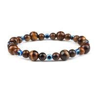 snxjaidszx Braccialetti chakra con perle chakra in opale naturale, occhio di gatto, per donne e, 17cm, Pietra Pelle