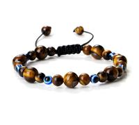 snxjaidszx Braccialetti chakra con perle chakra in opale naturale, occhio di gatto, per donne e, 17cm, Pietra Pelle