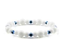 snxjaidszx Braccialetti chakra con perle chakra in opale naturale, occhio di gatto, per donne e, 17cm, Pietra Pelle