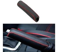 SNXLW Copertura Freno a Mano Auto per Toyota Aygo X AB70/Aygo 5-Door/Aygo 3-Door 2005-2023 2024 2025 Universale, Pelle, Rosso, Ammortizzato