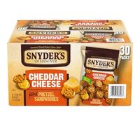 Snyder's of Hanover Cheddar Cheese Pretzel Sandwiches,1 Ounce, 30 Count