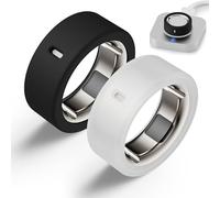 Snyeest Cover compatibile con Oura Ring 4/Ceramic/Ring Gen 3 Protector, custodia in silicone antigraffio elastica per allenamento in palestra - nero ++ trasparente - M per 8/9/10/11