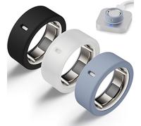 Snyeest Cover compatibile con Oura Ring 4/Gen 3 Protector - Custodia elastica in silicone antigraffio per allenamento in palestra, nero, trasparente, grigio-blu, taglia M per 8/9/10/11