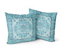 Snylcce Set di 2 federe per cuscini bohémien, design antico e vintage, motivo double-face, 45 x 45 cm, morbide federe per cuscini per divano, letto, da giardino, 45 x 45 cm