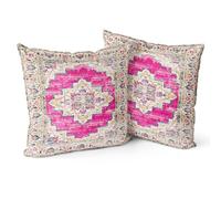 Snylcce Set di 2 federe per cuscini bohémien, design vintage e anticato, motivo double-face, 40 x 40 cm, morbide federe per cuscini da giardino, divano, letto, 40 x 40 cm