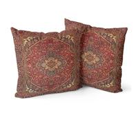 Snylcce Set di 2 federe per cuscini bohémien, design vintage e anticato, motivo double-face, 55 x 55 cm, morbide federe per cuscini da giardino, divano, letto, 55 x 55 cm