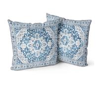 Snylcce Set di 2 federe per cuscini bohémien, design vintage e anticato, motivo double-face, morbide federe per cuscini da giardino, divano, letto, decorative, 40 x 40 cm