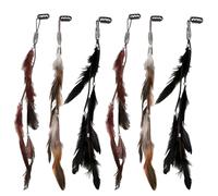 Snyvpra, Set di 6 gioielli medievali da donna, per matrimoni e celebrazioni, clip in piuma, per donne e pirati, accessori per cosplay