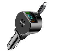 SNZ Caricatore Auto USB C 75W Retrattile, PD 3.0 Accessori Auto Interno, Adattatore accendisigari usb per auto,Gadget macchina fit iPhone 16 15 14 13 Pro Max Plus iPad Galaxy S25 S24 S23 Ultra