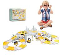SNZ Set di 221 pista da corsa per autocarri, giocattolo per auto, guide flessibili, fai da te, set di giocattoli da costruzione, giochi flessibili per traccia - regali per bambini 3 4 5 6 anni ragazzi