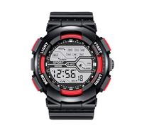 Snzg11j1 - Orologio da polso digitale da uomo, con display LCD, cronometro, data, in gomma, Rosso anguria, misura unica