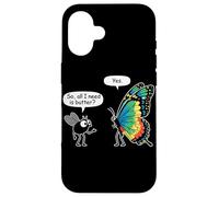 So All I Need Is Butter? Fly And Butterfly Funny Insect Meme Custodia per iPhone 16