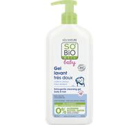 SO’BiO étic BABY Gel detergente per bambini - extra delicato per corpo e capelli BIO (500 ml) - non brucia gli occhi