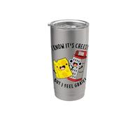 So che è di formaggio ma mi sento grattato - Funny Cheese Pun Bicchiere termico in acciaio inox doppia parete
