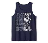 So che faccio matematica come una ragazza Cerco di tenere il passo divertente Canotta