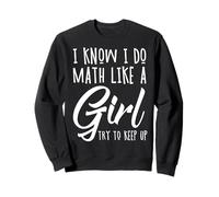 So che faccio matematica come una ragazza Cerco di tenere il passo Pi Day Math Felpa
