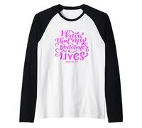 So Che Il Mio redentore Vive Le Scritture Versetti Biblici Donne Maglia con Maniche Raglan