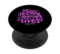 So che il mio redentore vive le Scritture Versetti Biblici Donne PopSockets PopGrip Adesivo