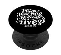 So che il mio redentore vive le Scritture Versetti Biblici Donne PopSockets PopGrip Adesivo
