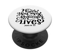 So che il mio redentore vive le Scritture Versetti Biblici Donne PopSockets PopGrip Adesivo