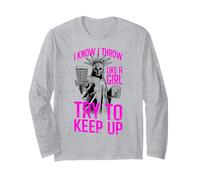 So Che Lancio Come Una Ragazza Cerca di Tenere Il Passo Disco Golf Liberty Maglia a Manica