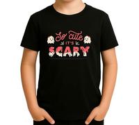 So Cute It's Scary - Dolce Halloween Fantasma con fiocchi, ideale per ragazze, bambini o abiti di Halloween, Nero , 8 anni