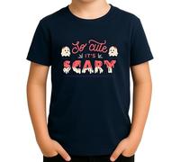 So Cute It's Scary - Dolce Halloween Fantasma con fiocchi, ideale per ragazze, bambini o abiti di Halloween, blu navy, 8 anni