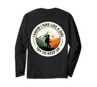 So di Camminare Come Una Ragazza Cercare di Tenere Il Passo Escursionista Donna Escursionismo Maglia a Manica