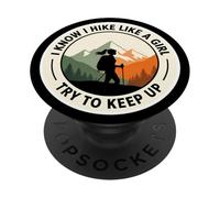 So di camminare come una ragazza cercare di tenere il passo escursionista donna escursionismo PopSockets PopGrip Adesivo
