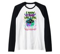 So di Giocare Come Una Ragazza Cerca di Tenere Il Passo Calcio Drip Maglia con Maniche Raglan