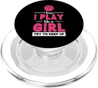 So di giocare come una ragazza che cerca di tenere il passo PopSockets PopGrip per MagSafe