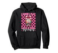 So di giocare come una ragazza ragazza di football Felpa con Cappuccio