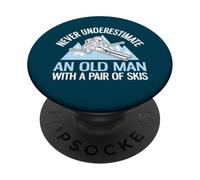 So di sciare come un vecchio Cerco di tenere il passo divertente sciare PopSockets PopGrip Adesivo