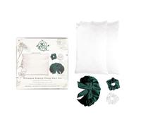 So Eco Ultimate Beauty Sleep Hair Set - Satin Pillowcase Pair, Double Layer Bonnet & Scrunchie Duo, Overnight Hair Care Gift Set, Made with 44% Recycled Materials, Vegan Friendly