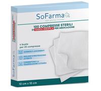 so.farma.morra Garza Cotone Sterile Sofarmapiù 10x10cm, 100 pezzi