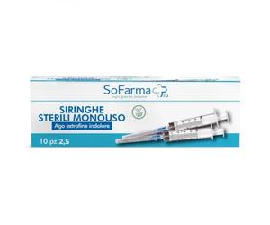 so.farma.morra SIRINGA STERILE 2,5MM GAUGE 23 10 PEZZI SOFARMAPIU'