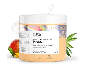 So!Flow Maschera per Capelli Anti-Crespo - Formula nutriente arricchita con Macadamia, Aloe e Proteine del Riso, Ripristina la lucentezza naturale per capelli sani e morbidi